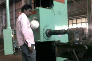 Floor Type Borer Cum Facing Machine 4 150FB in Operation at a Steel Plant