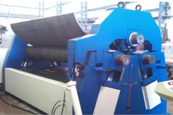 Hydraulic, Plate Rolling Machine (3 Roll Type) 5 ABL Plate Rolling Machine Working at a Shipyard
