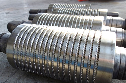 CNC, Roll Notching & Marking Lathe 2 FINISHED NOTCHED MARKED ROLLS